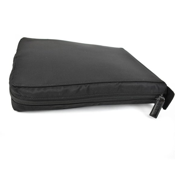 GUCCI: Black, Nylon & Patent Leather Logo Folding Compact Weekender Bag (wm) - Picture 12 of 12